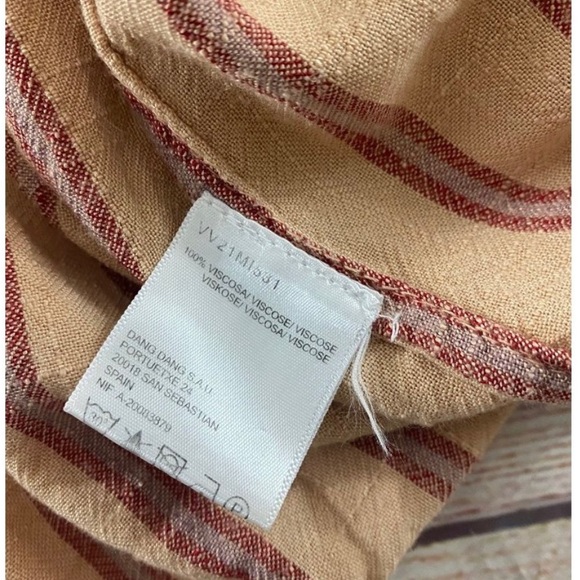 Indi & Cold San Sebastian V Neck Stripe Pheasant Maxi Dress - Medium - Picture 8 of 13